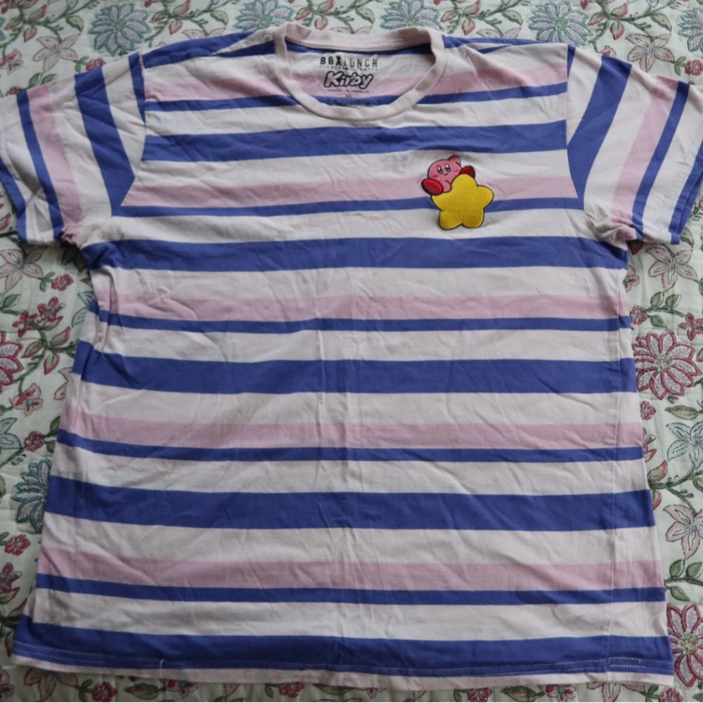 Women's Striped Tee - Blue and Pink